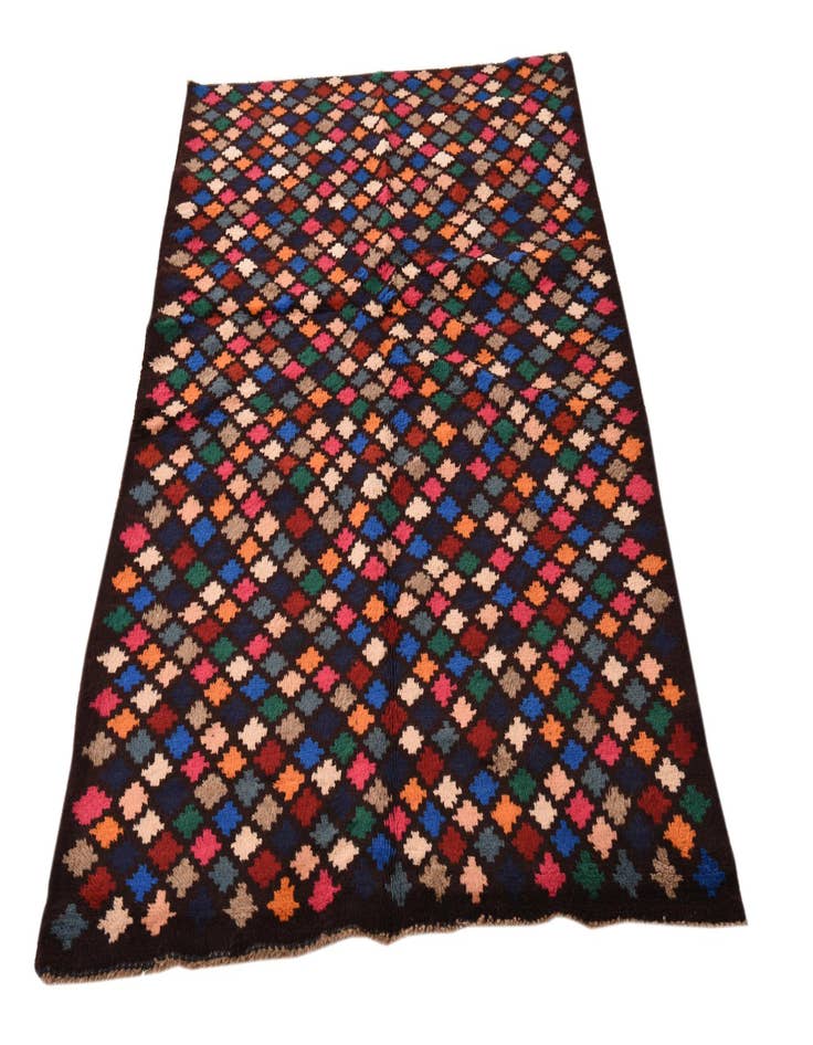 Detail image of  3' 9 x 6'  Hand Knotted Balouch Wool Rug