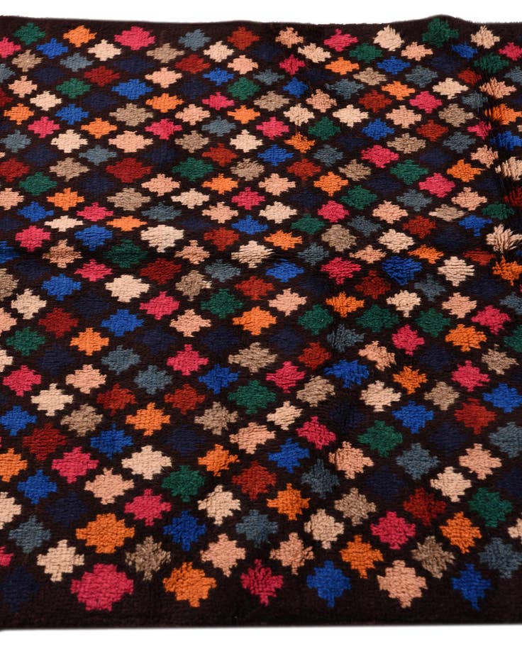 Detail image of  3' 9 x 6'  Hand Knotted Balouch Wool Rug