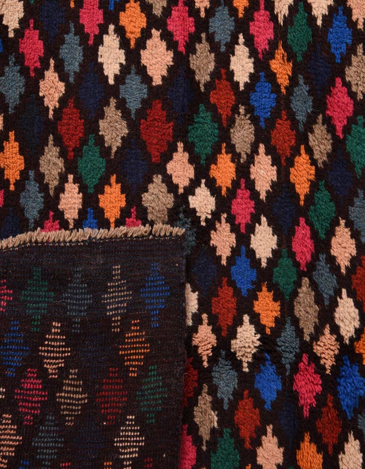 Detail image of  3' 9 x 6'  Hand Knotted Balouch Wool Rug