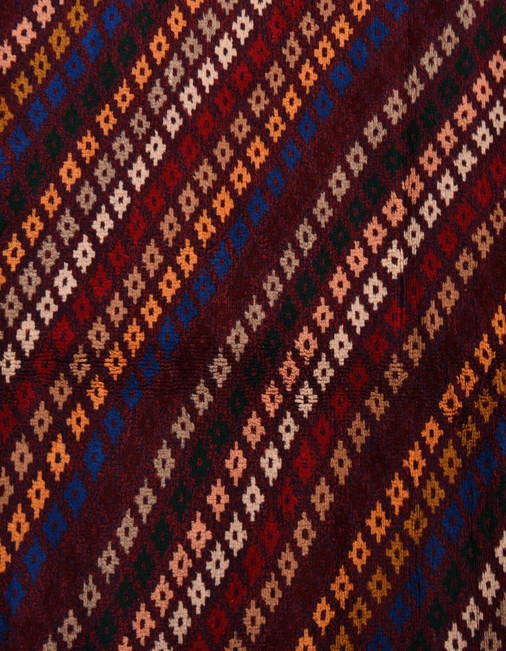 Detail image of  7' x 9' 9  Hand Knotted Balouch Wool Rug