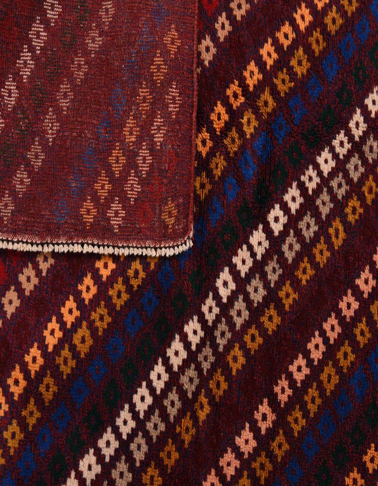 Detail image of  7' x 9' 9  Hand Knotted Balouch Wool Rug