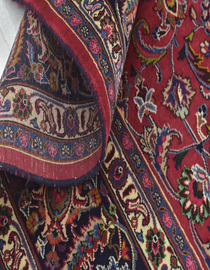 Detail image of 9' 10 x 12' 9 Hand Knotted Birjand Persian Wool Rug