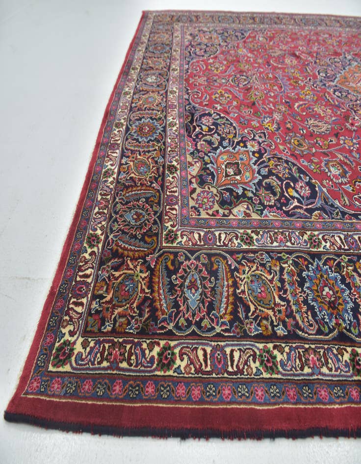 Detail image of 9' 10 x 12' 9 Hand Knotted Birjand Persian Wool Rug