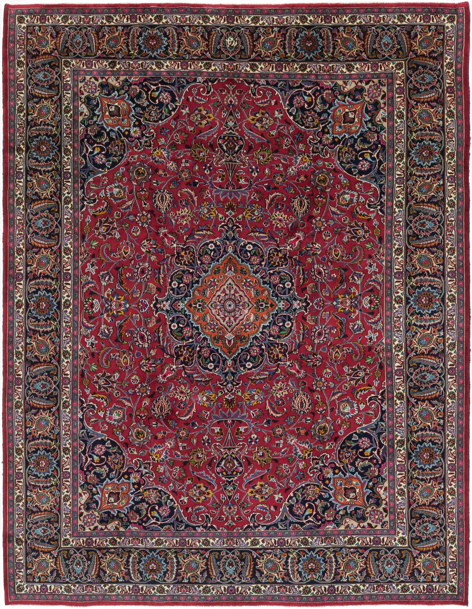  9' 10 x 12' 9  Hand Knotted Birjand Persian Wool Rug