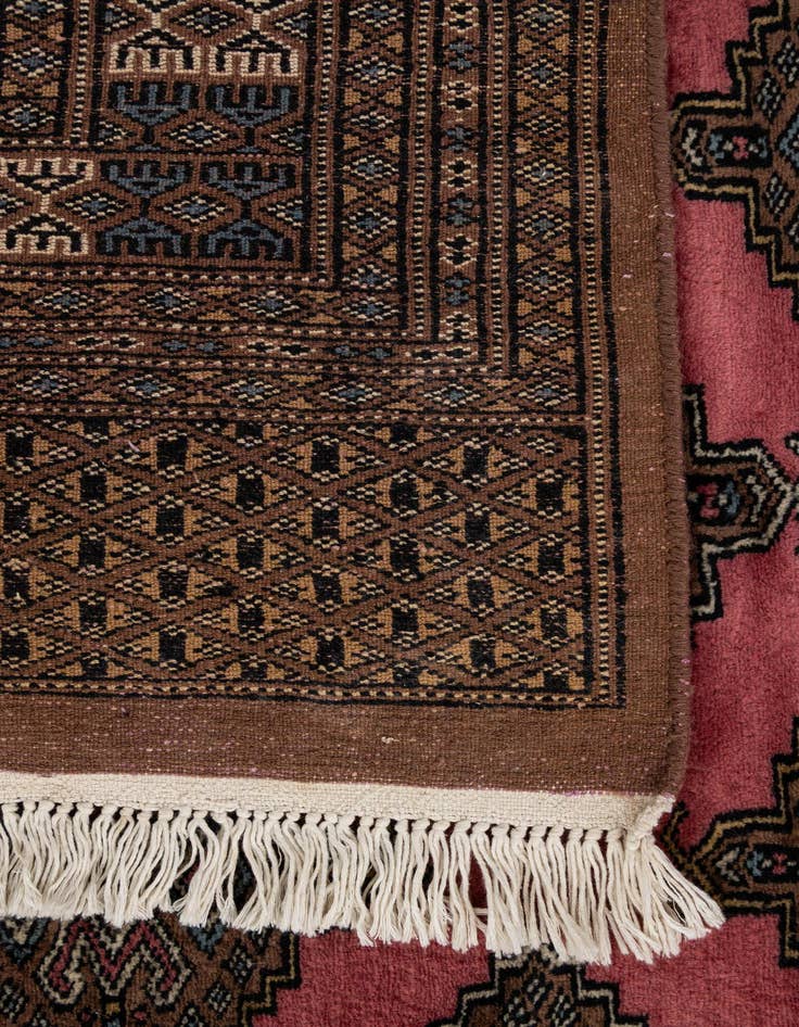 Detail image of  5' 4 x 8' 5  Hand Knotted Bokhara Oriental Wool Rug