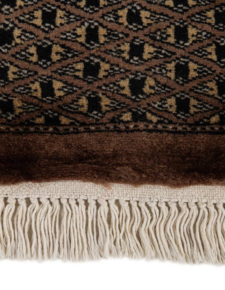 Detail image of  5' 4 x 8' 5  Hand Knotted Bokhara Oriental Wool Rug