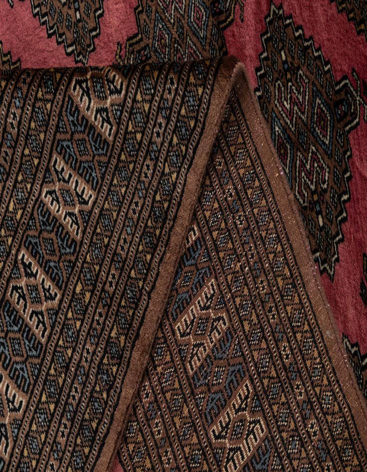 Detail image of  5' 4 x 8' 5  Hand Knotted Bokhara Oriental Wool Rug