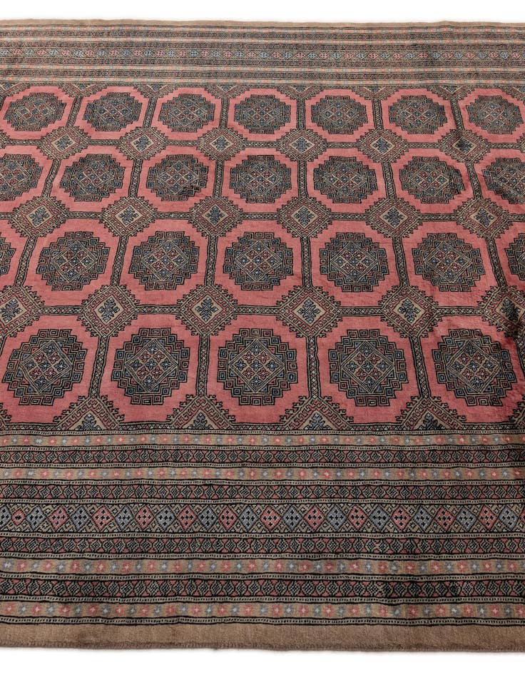 Detail image of  8' 5 x 9' 11  Hand Knotted Bokhara Oriental Wool Rug