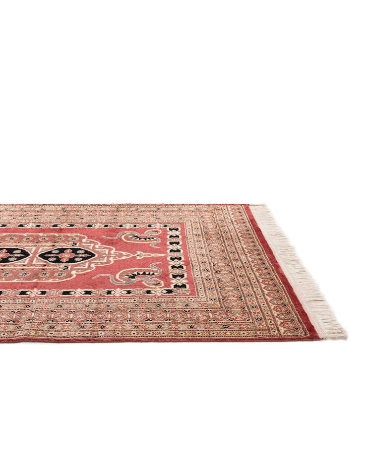 Detail image of  4' 2 x 6' 1  Hand Knotted Bokhara Oriental Rug