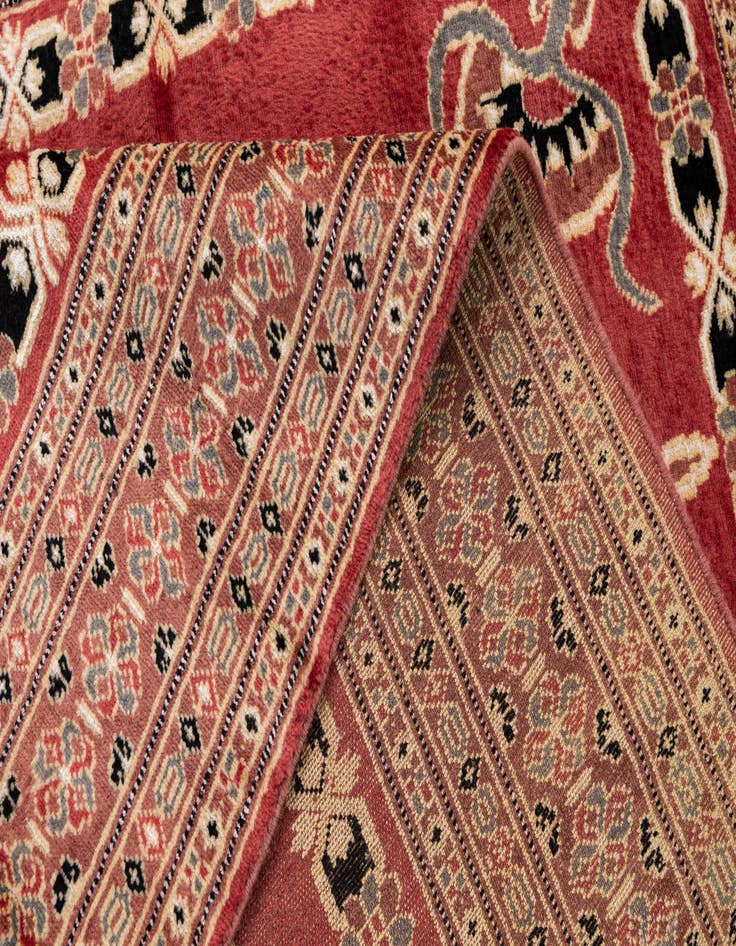 Detail image of  4' 2 x 6' 1  Hand Knotted Bokhara Oriental Rug