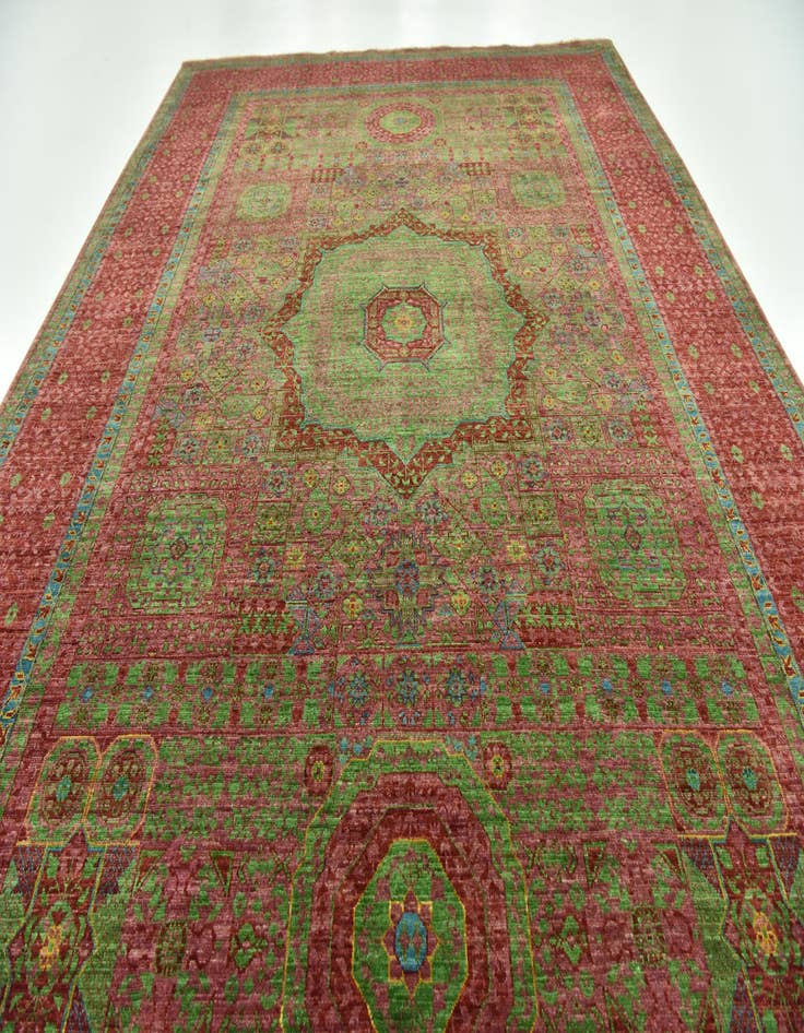 Detail image of  6' 11 x 9' 11  Hand Knotted Mamluk Ziegler Rug