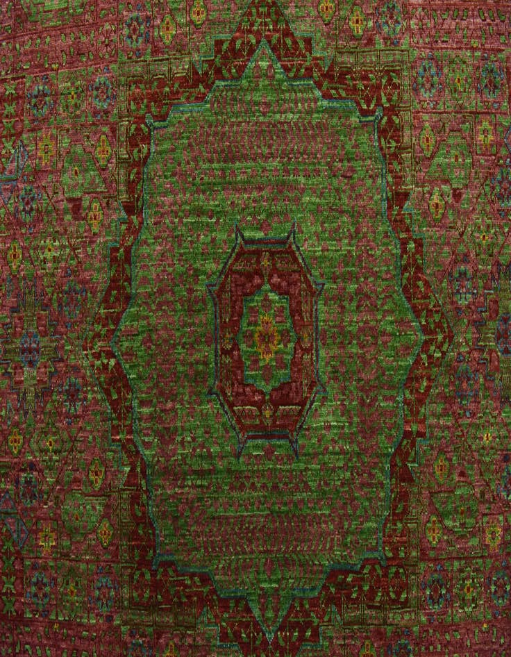 Detail image of  6' 11 x 9' 11  Hand Knotted Mamluk Ziegler Rug