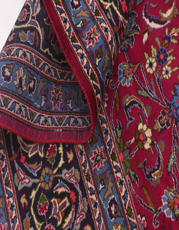 Detail image of  9' 6 x 12' 5  Hand Knotted Mashad Persian Wool Rug