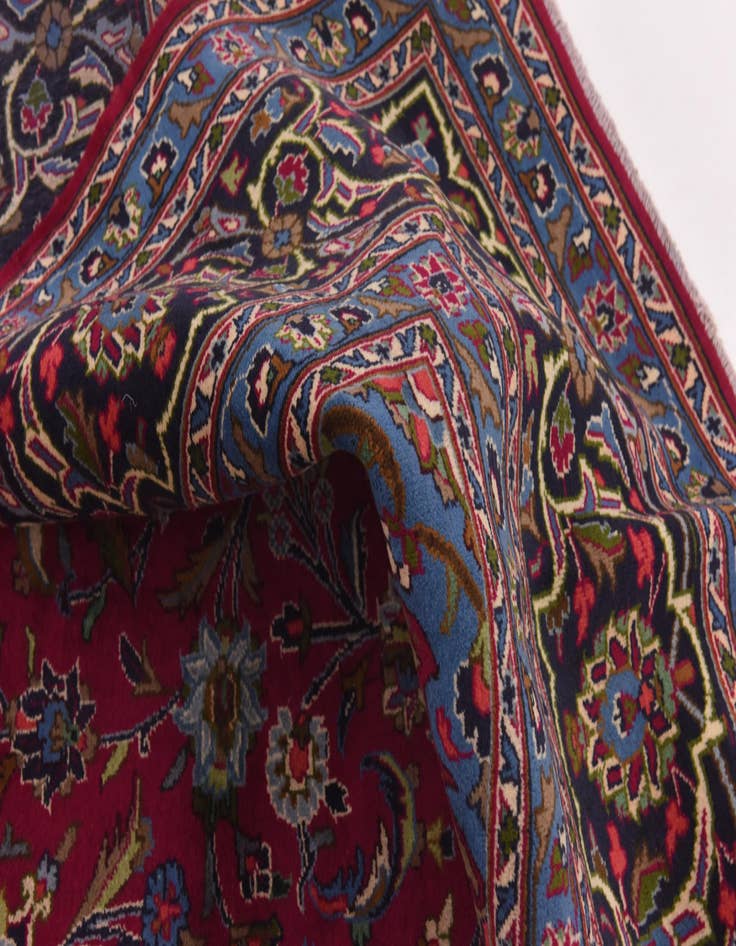 Detail image of  9' 6 x 12' 5  Hand Knotted Mashad Persian Wool Rug