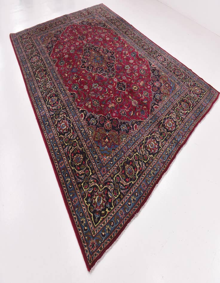 Detail image of  9' 6 x 12' 5  Hand Knotted Mashad Persian Wool Rug