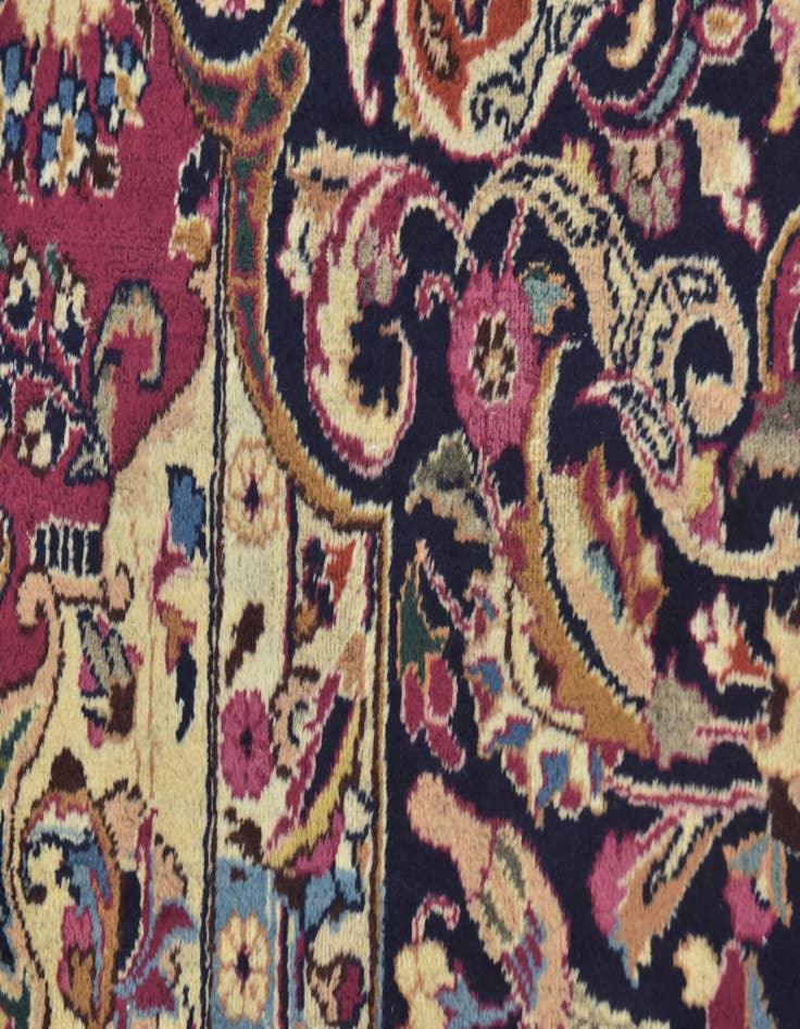 Detail image of  9' 10 x 12' 7  Hand Knotted Mashad Persian Wool Rug