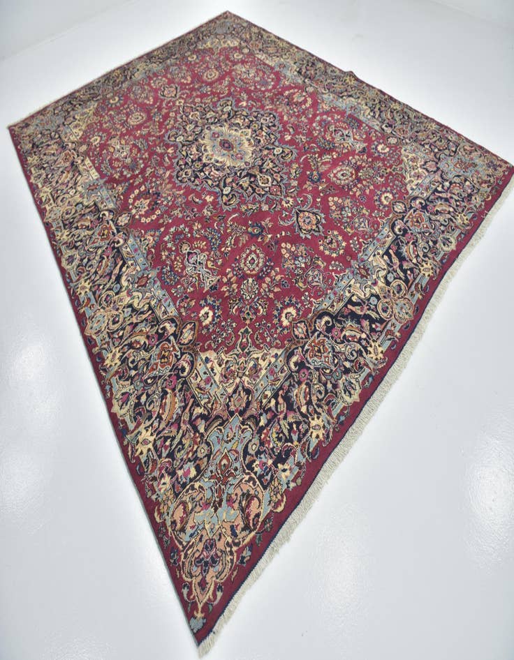 Detail image of  9' 10 x 12' 7  Hand Knotted Mashad Persian Wool Rug