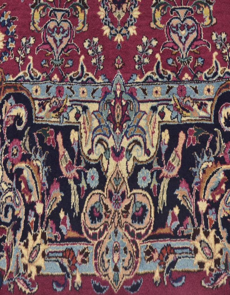 Detail image of  9' 10 x 12' 7  Hand Knotted Mashad Persian Wool Rug