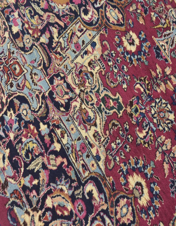 Detail image of  9' 10 x 12' 7  Hand Knotted Mashad Persian Wool Rug