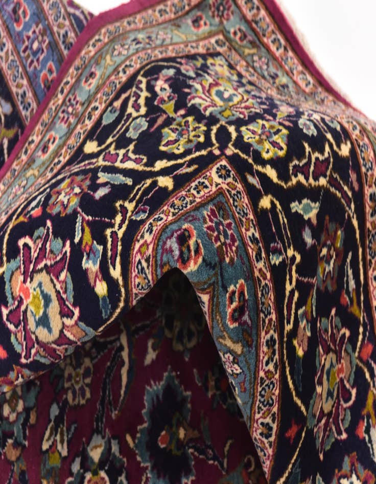 Detail image of  9' 9 x 12' 9  Hand Knotted Mashad Persian Wool Rug