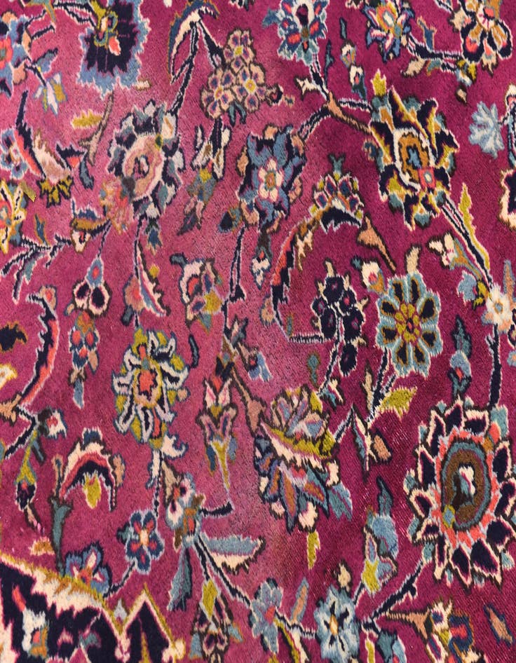 Detail image of  9' 9 x 12' 9  Hand Knotted Mashad Persian Wool Rug