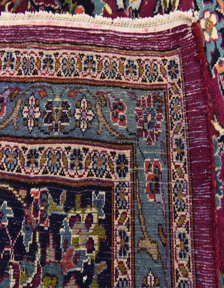 Detail image of  9' 9 x 12' 9  Hand Knotted Mashad Persian Wool Rug