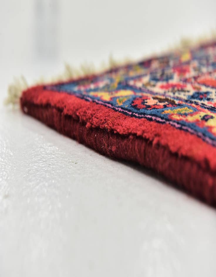 Detail image of  9' 8 x 12' 6  Hand Knotted Mashad Persian Wool Rug