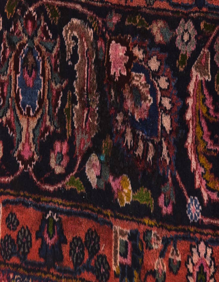 Detail image of  9' 9 x 12' 9  Hand Knotted Mashad Persian Wool Rug