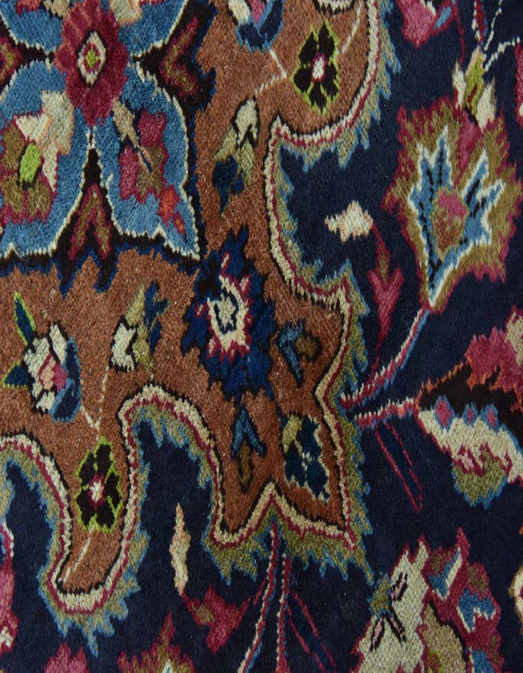 Detail image of  9' 6 x 12' 7  Hand Knotted Mashad Persian Wool Rug