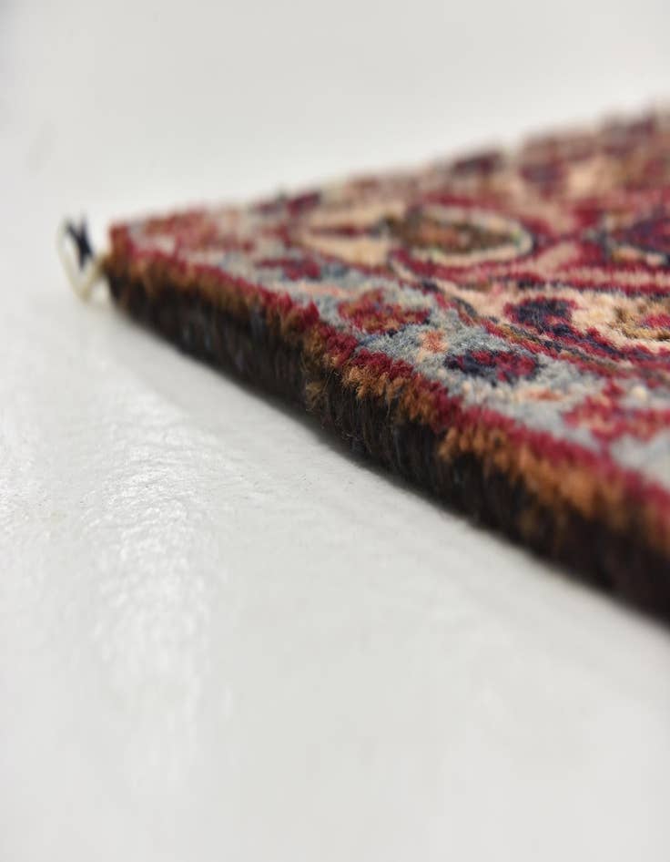 Detail image of  9' 6 x 12' 6  Hand Knotted Mashad Persian Wool Rug