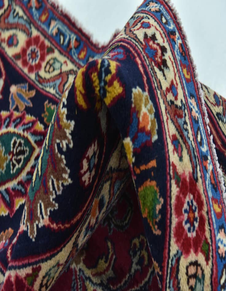 Detail image of  9' 8 x 13'  Hand Knotted Mashad Persian Wool Rug