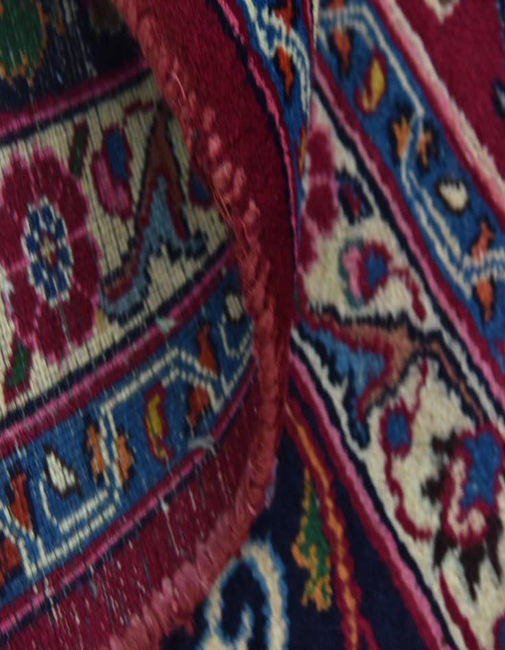 Detail image of  9' 8 x 13'  Hand Knotted Mashad Persian Wool Rug
