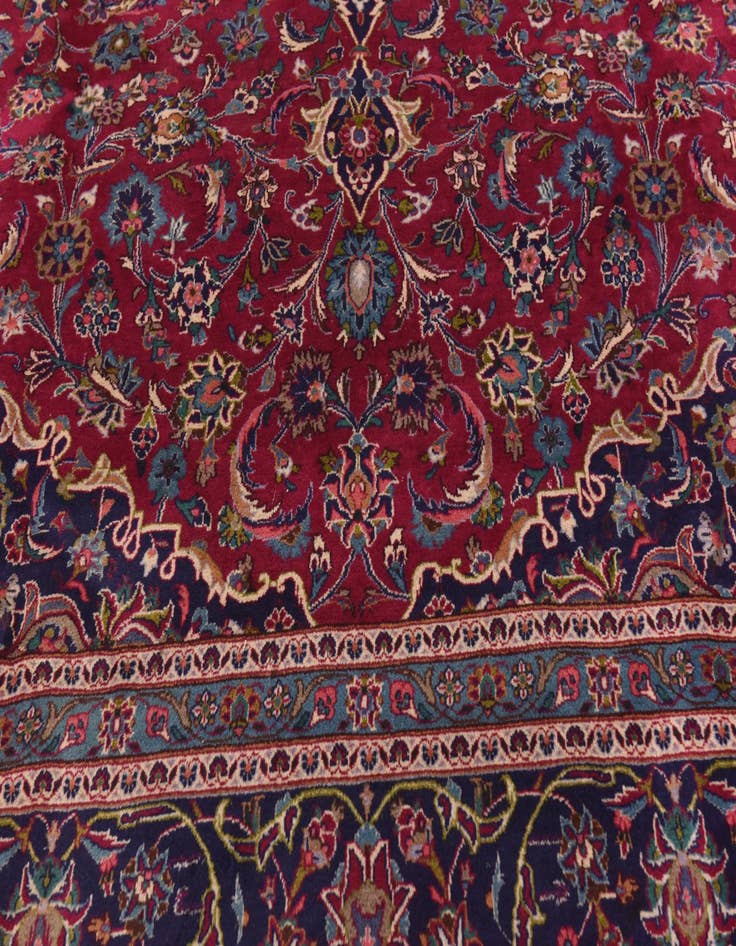 Detail image of  10' 2 x 13' 3  Hand Knotted Mashad Persian Wool Rug