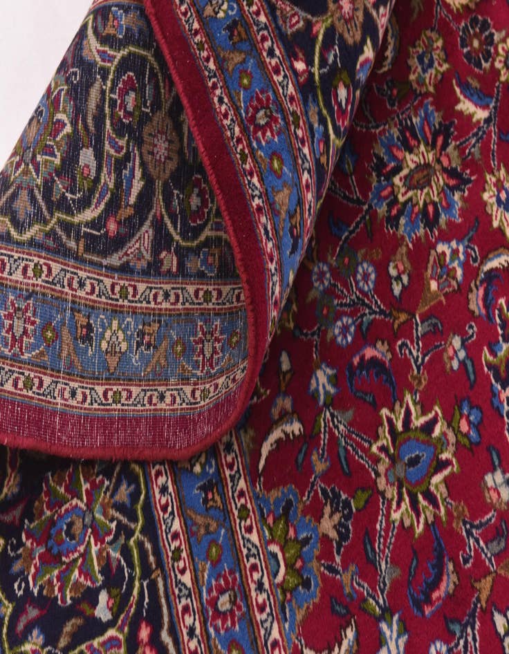 Detail image of 9' 8 x 13' 4 Hand Knotted Mashad Persian Wool Rug