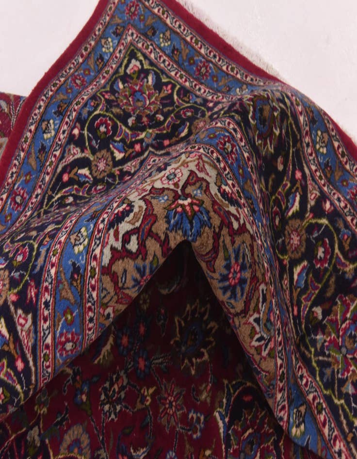 Detail image of 9' 8 x 13' 4 Hand Knotted Mashad Persian Wool Rug