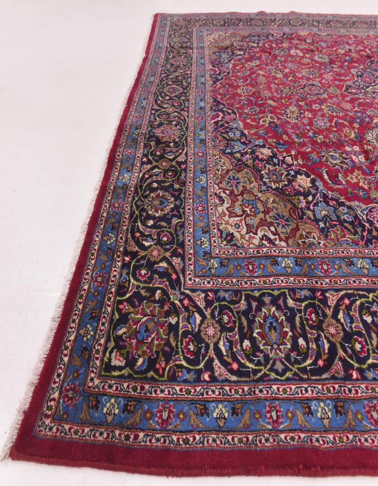 Detail image of 9' 8 x 13' 4 Hand Knotted Mashad Persian Wool Rug