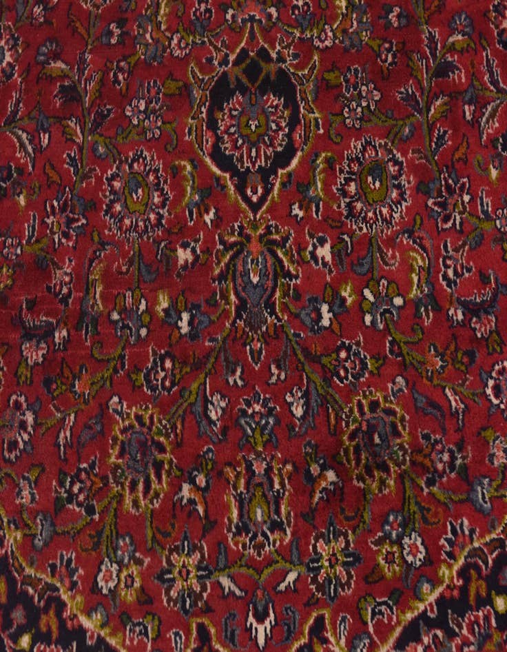 Detail image of  9' 6 x 12' 8  Hand Knotted Mashad Persian Wool Rug