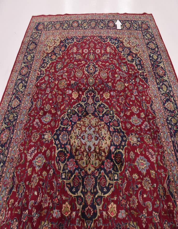 Detail image of  9' 10 x 12' 3  Hand Knotted Mashad Persian Wool Rug