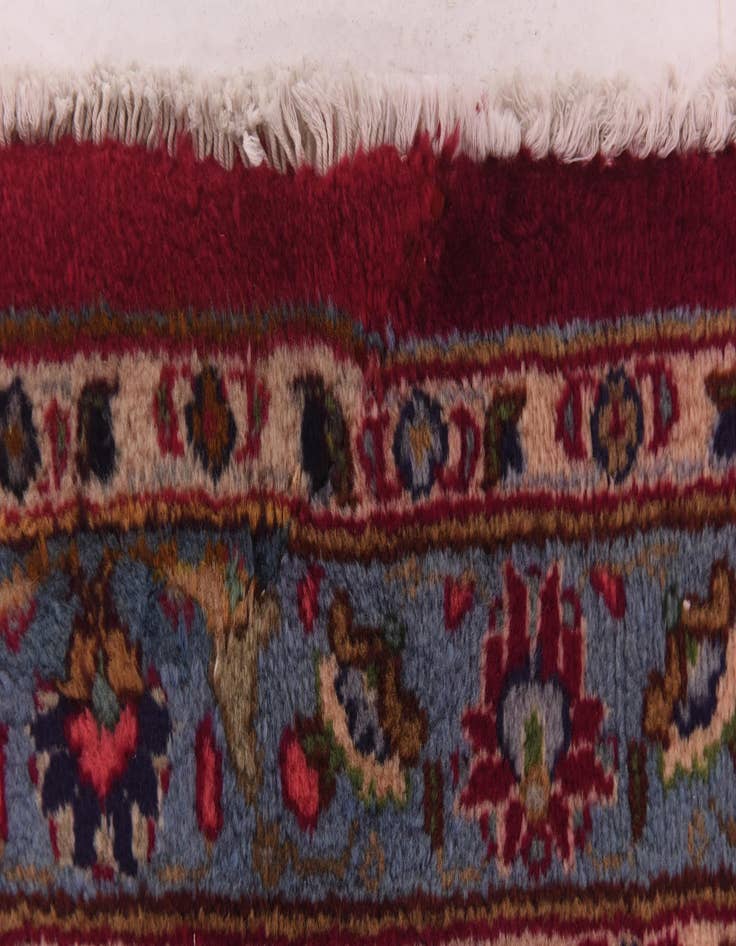 Detail image of  9' 10 x 12' 3  Hand Knotted Mashad Persian Wool Rug