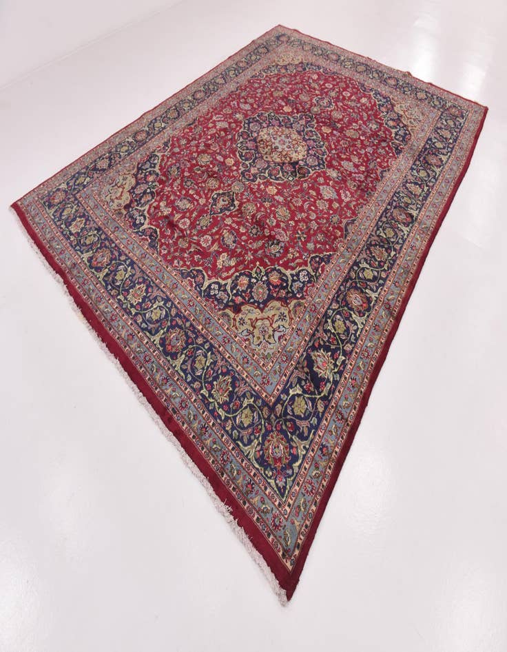 Detail image of  9' 10 x 12' 3  Hand Knotted Mashad Persian Wool Rug