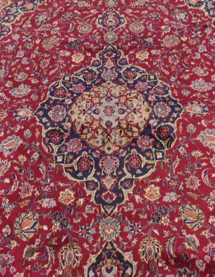 Detail image of  9' 10 x 12' 3  Hand Knotted Mashad Persian Wool Rug