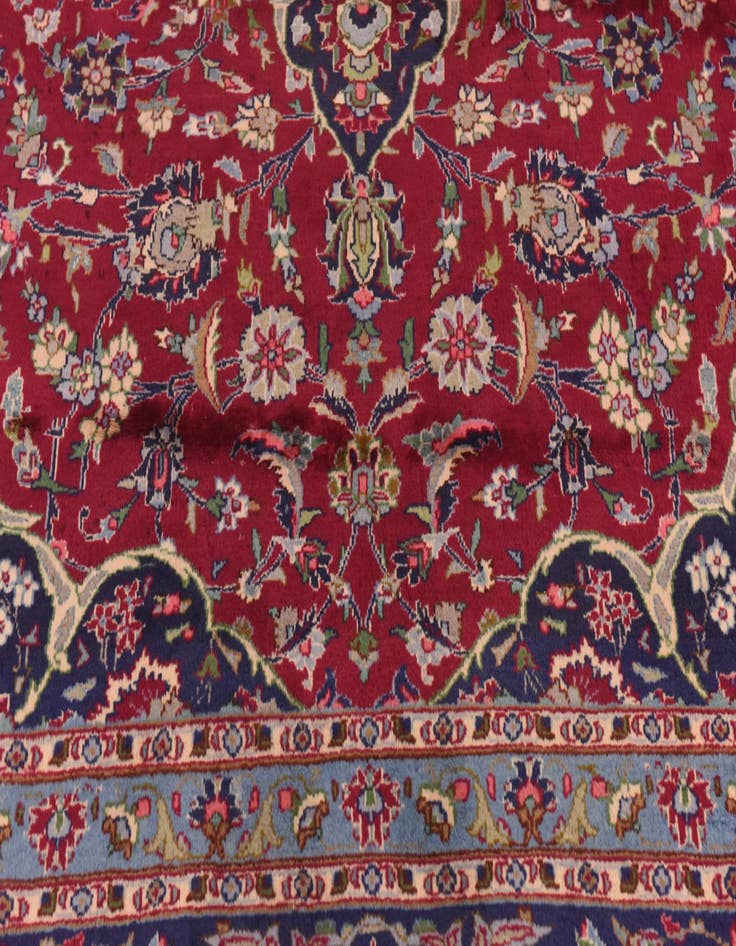 Detail image of  9' 10 x 12' 3  Hand Knotted Mashad Persian Wool Rug