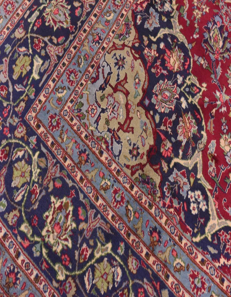 Detail image of  9' 10 x 12' 3  Hand Knotted Mashad Persian Wool Rug