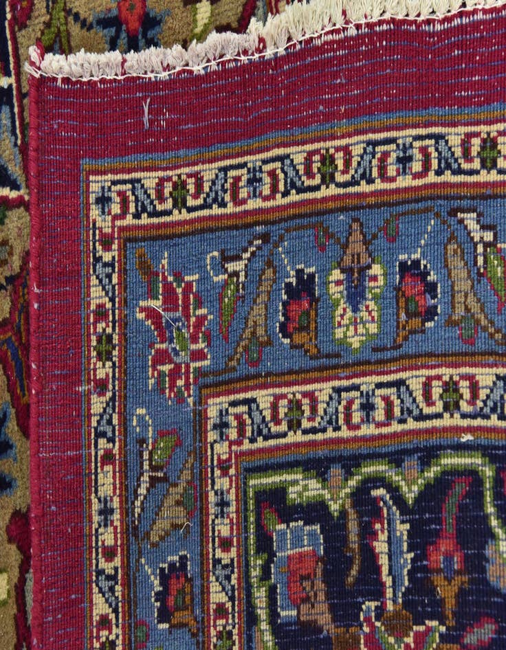 Detail image of  9' 10 x 12' 10  Hand Knotted Mashad Persian Wool Rug