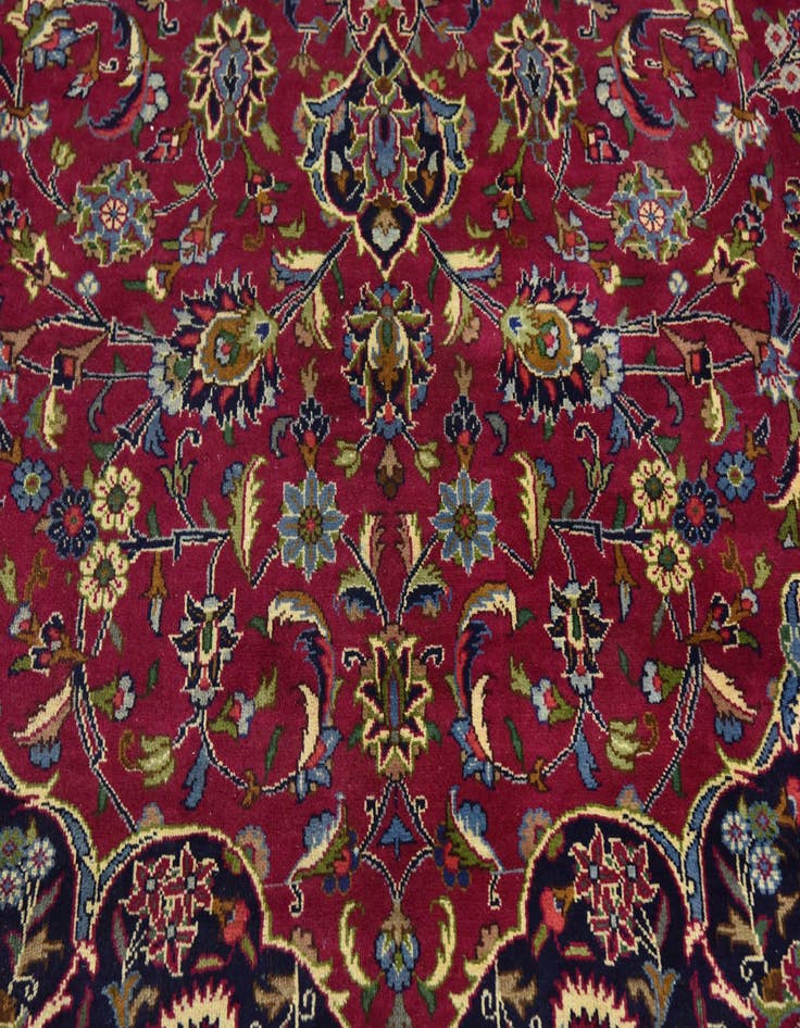 Detail image of  9' 10 x 12' 10  Hand Knotted Mashad Persian Wool Rug