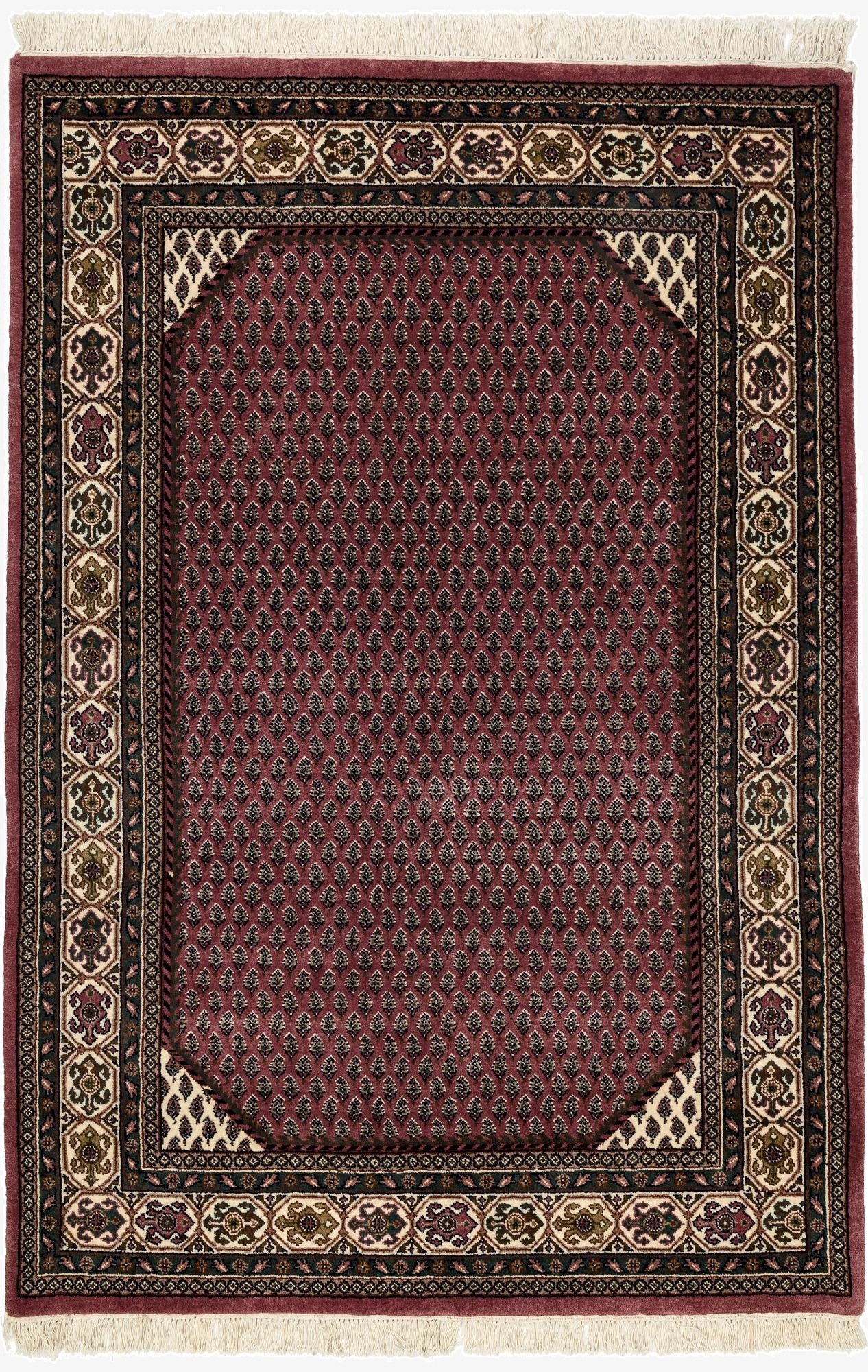  4' x 5' 11  Hand Knotted Mir Oriental Wool Rug