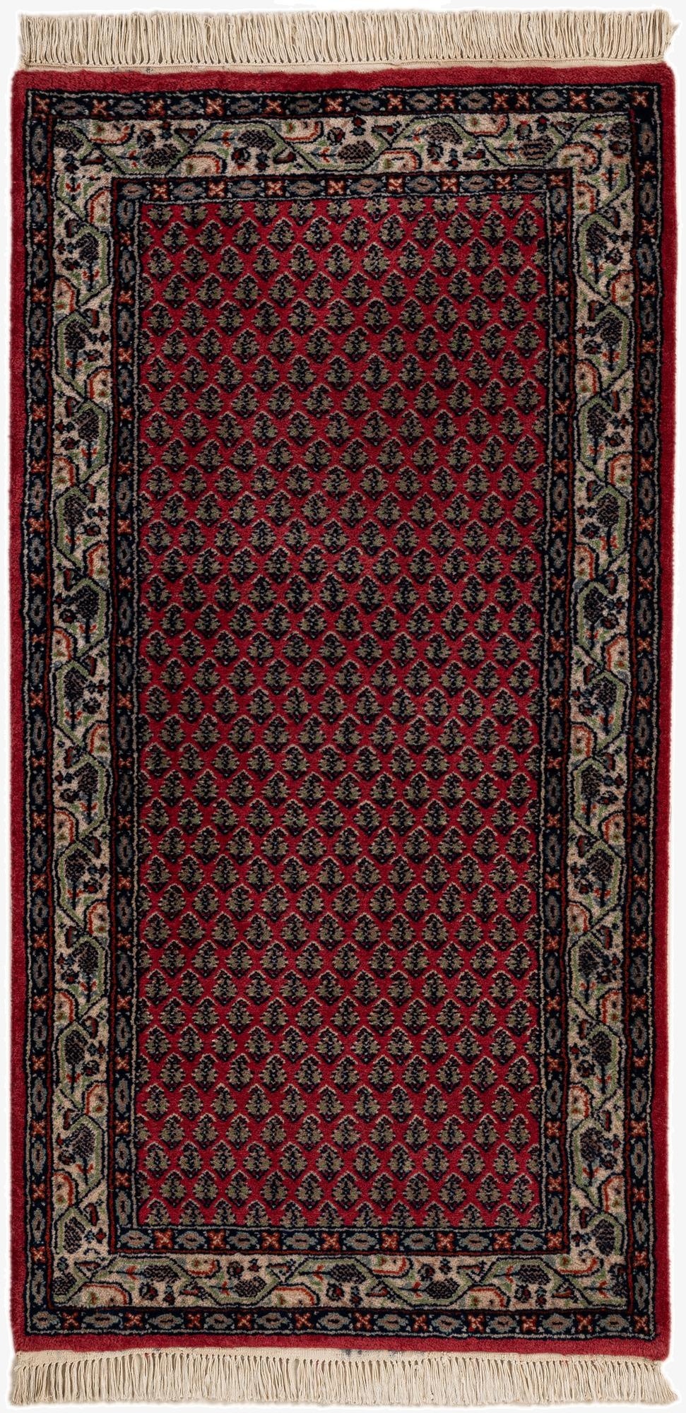  2' 5 x 4' 7  Hand Knotted Mir Wool Rug