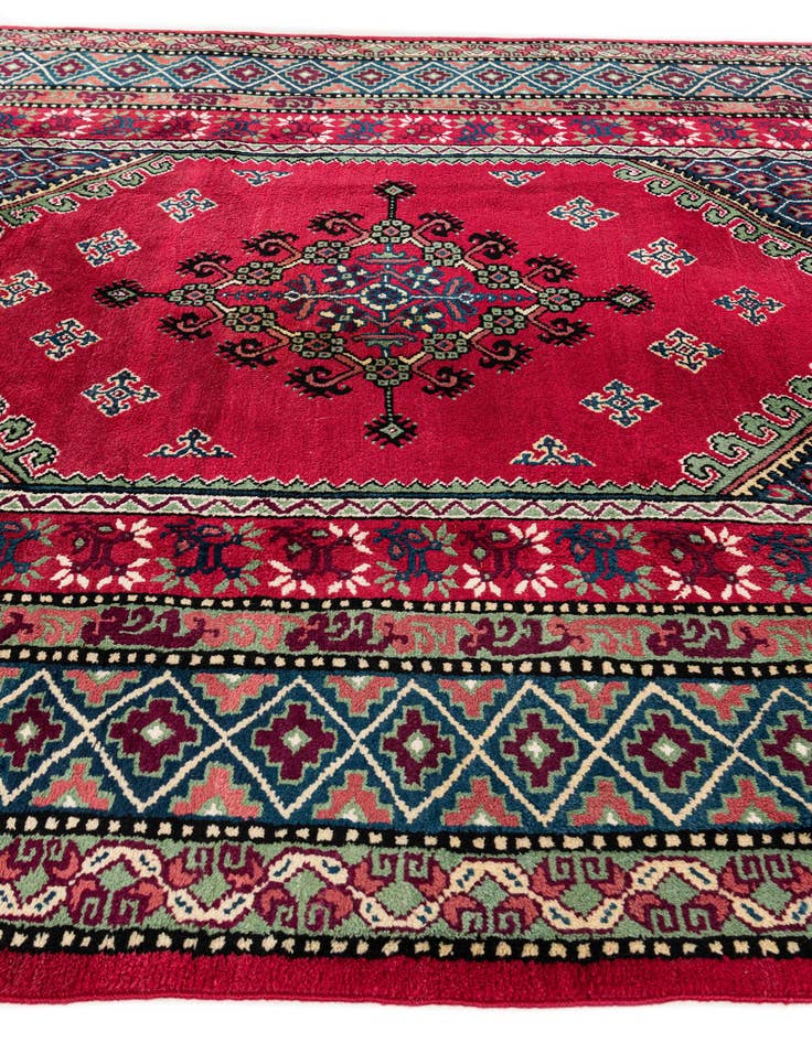 Detail image of  6' 11 x 9' 4  Hand Knotted Moroccan Wool Rug
