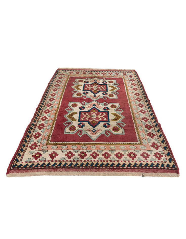 Detail image of  4' 5 x 6' 3  Hand Knotted Moroccan Wool Rug