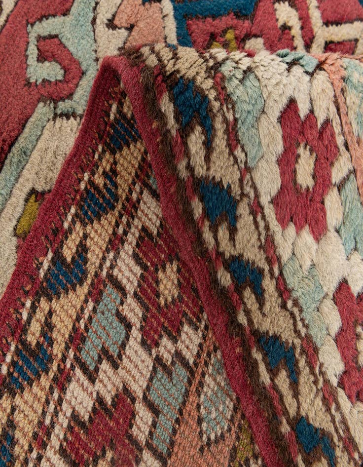 Detail image of  4' 5 x 6' 3  Hand Knotted Moroccan Wool Rug